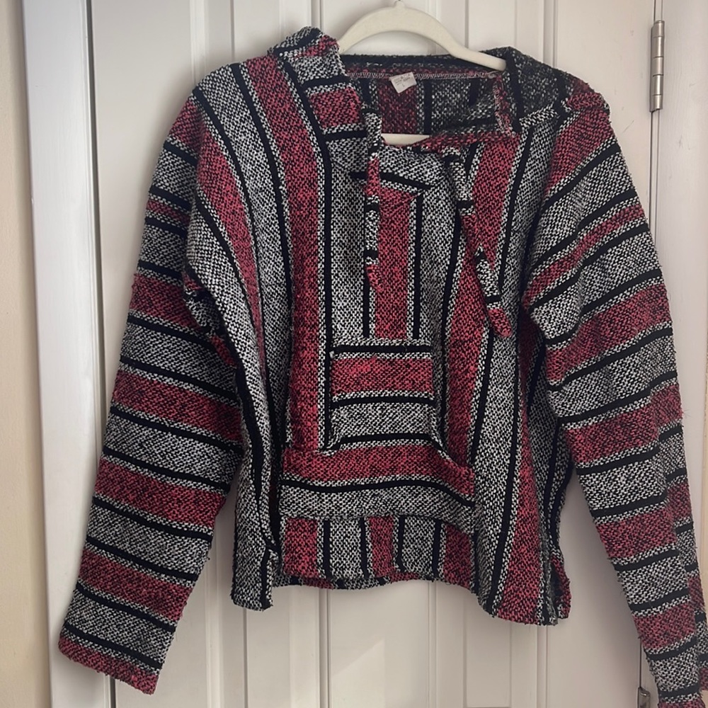 Pink poncho hoodie/Drug Rug Pullover